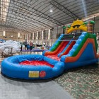 23ft Commercial Inflatable Bounce House Dual Water Slides Combo Large Pool Kids