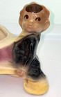 Pixie Planter Vtg 50s Elf Boy Flower Wheel Barrow Shawnee Pottery     Jcs