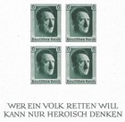Mh 1937 German Third Reich Imperforate Souvenir Sheet  Scott  b103   db103 