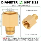 Brass Pipe Fitting 1 8 Inch Npt Male To 1 8 Npt Male X 1 4 Female  