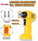 Kids Tool Bench With Electric Drill And Construction Vehicles  2-in-1 Workbench