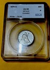 1875 - S Seated Liberty Twenty Cent Full Liberty High Grade In A Slab
