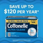 Cottonelle Ultra Clean Strong Toilet Paper - 36 Mega Rolls
