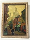 Mid Century Painting Modernism Paris France 1950   s John Carlson Vintage Street
