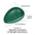Dark Green Ceramic Coffee Beans Dosing Cup Tray Small Espresso Tool