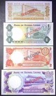 Unc Specimen Sierra Leone 4pc  50 Cents  1-5 Leone  Banknotes