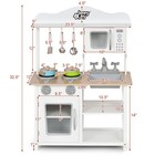 Honeyjoy Wooden Pretend Play Kitchen Set For Kids Toddlers W  Accessories   Sink