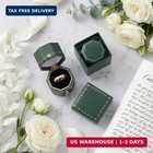 Small Ring Box Vintage Antique Tiny Mini Leather Engagement Box Unique Cool Sing