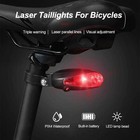 5 Led Bike Tail Lamp Night Riding Laser Light Outdoor Cycling Waterproof Safety