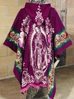 Our Lady Of Guadalupe Adult Alpaca Poncho unisex One Size  Made In Ecuador