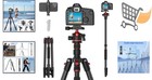 Camera Tripod Aluminum 74in Light Compact Travel Monopod Phone Holder