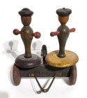 Antique Wooden metal Pull Behind Toy