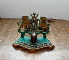 Vintage Judaica Jewish Loving Memory Brass Lamp