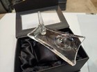 Oleg Cassini Crystal Ring Holder With Box With Etched Signature