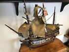 Ca  1895 Hand Made Antique Wood Sailing Mayflower Galleon Pirate Model Ship-wow 