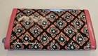 Vera Bradley Frill Collection Wallet Mocha Rouge Retired Htf New W o Tag