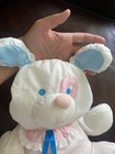 Fisher Price Puffalump Puppy Dog Nylon Plush 1356 1988 Pink Blue Bear Rattle 10 