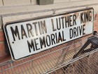 Original Martin Luther King Memorial Hwy Metal Enamel Road Sign 36  X 11 1 2 