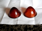 2 vintage Glass Amber Yellow Beehive Clearance Light Lenses Kd Lights Nice 