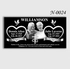 Memorial Headstone 24x12x3 4 Inches Human Grave Marker Tombstone Black Granite