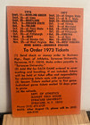 1973 Syracuse University Orangemen  Football Pocket Schedule