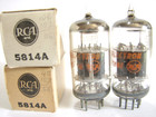 2 Matched 1960s Rca 5814a Tubes - Tv7b Tested   106 103  95 103  Min 56 56