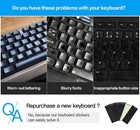 2pcs Arabic-english Keyboard Stickers - Black Background With White Font For    