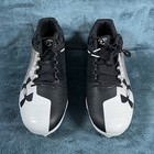 Under Armour Ignite St Low Black  White Metal Baseball Cleat Men s Size 16