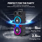 6000w Portable Bluetooth Speaker Sub Woofer Heavy Bass Sound Party System W  Mic