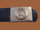 East German Army Leather Belt   Buckle Vintage Cold War German Military Surplus