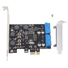 New Pcie To Internal 2 Port 19pin Header 4 Port Usb 3 0 Expansion Card 8cm Low
