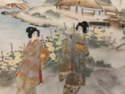 Antique Japanese Handpainted   Signed  geisha Figurines Satsuma Style 12  Plate