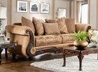 New Traditional Living Room Wood Trim   Tan Fabric Sofa Couch Loveseat Set Ircz