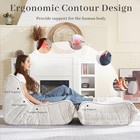  Bean Bag foot Rest fireside Chair Memory Foam Lazy Ottoman Luxury Velvet-beige