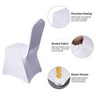 100 Pcs White Washable Stretch Chair Covers For Weddings   Parties