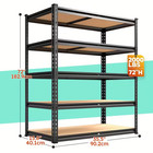 Heavy-duty 2000 Capacity 5-tier Industrial Shelving Unit
