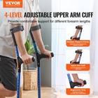 Vevor Forearm Crutches Aluminum Walking Crutches With Adjustable Height   Cuffs