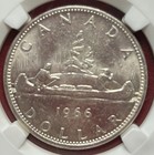 1966 Canadian 1 Dollar Silver Coin  Free Shipping
