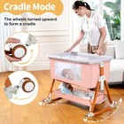 3-in-1 Baby Bassinet Bedside Sleeper  Adjustable Crib With Wheels   Mosquito Net
