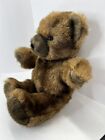 Vintage 1980s Brown Teddy Bear Plush 18 Inch Stuffed Animal Made In Korea