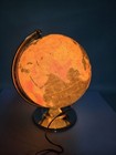 Replogle 12  Black Lighted World Glass Globe Lamp Light