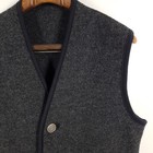 Wenatex Trachten Vest Mens M Grey Wool Loden Waistcoat Gilet Whale Vest Felt