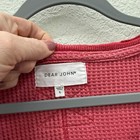 Dear John Zyra Waffle Knit Thermal Long Sleeve Vneck Tee Shirt Womens Size Large