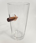 Benshot Original Pint Glass W Real  50 Bmg Bullet 16oz New In Box Made In Usa