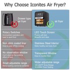 8-in-1 Air Fryer Oven 6 5 Quart 1400w Electric Hot With Digital Touch Screen