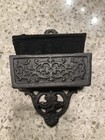 Antique Cast Iron Wall Mount Match Safe 6 Inches Long Ex Condition