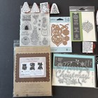 Christmas  1 Lot Unmounted Clear   Cling Rubber Stamps  Dies