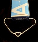 2005 Avon Rhinestone Open Heart Anklet Ankle Bracelet Nos In Box 