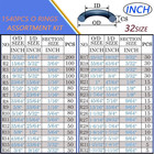 1540pcs O Ring Kits 32 Size Nitrile Rubber Oring Assortment Set With 4 Hook