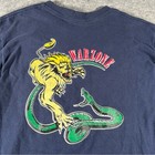 Vintage Warzone Shirt Mens Large Navy Blue Nyhc Hardcore Punk Metal Band Tour